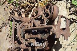 Antique J. E. PORTER Hay Carrier Trolley (Farm Barn Pulley Tool) Patent 1895 RARE