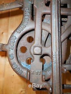 Antique J. E. Porter Pat'd 1895 Unloader Hay Barn Trolley Carrier Cast Iron