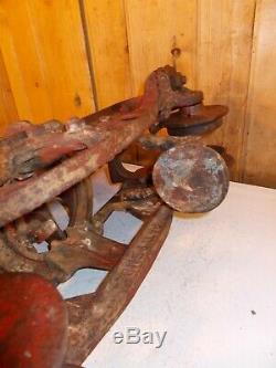 Antique Jamesway 1058A Hay Trolley Carrier Unloader Barn with Trip and Pulley