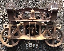 Antique Jamesway Barn Trolley And Pulley