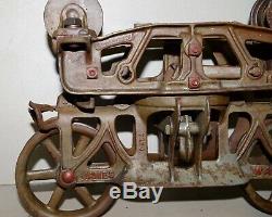 Antique Jamesway hay trolley patent pending carrier unloader barn industrial