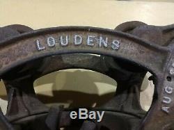 Antique LOUDEN VICTOR plus pulley BARN TROLLEY HAY CARRIER Barn Pulley Primitive