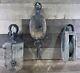 Antique Lot Of 3 Primitive Farmers Wooden Pulleys