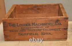 Antique Louden Jr hay farm barn trolley collectible original paint & box tool