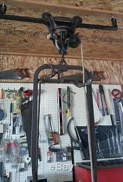 Antique Louden Junior Hay Trolley Pulley, Track & 6' barn rope! Fairfield, Iowa