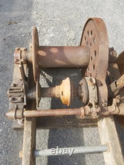 Antique Louden Machinery Drum Power Hoist. Hay Trolley & Pulley Equipment
