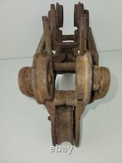 Antique Louden's Cast Iron Farm Barn Hay Trolley Carrier Agriculture VTG