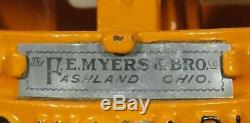 Antique MYERS CLOVER LEAF HAY TROLLEY barn farm vtg hay carrier pulley withROPE