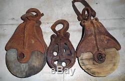 Antique Meyers Barn Pulleys Lot of 6
