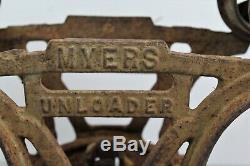 Antique Meyers & Bro Clover Leaf H255 Ashland OH Cast Iron Hay Trolley Unloader