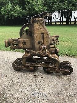 Antique Myers Barn Hay Trolley Carrier Pulley Cast Iron Steampunk Ashland