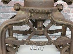 Antique Myers & Bros Cloverleaf Unloader Hay Trolley Complete Working Condition