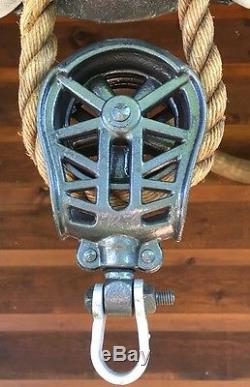 Antique Myers Hay Trolley Pulley Cast Iron Farm Barn Tool Restored Rustic Light