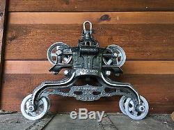 Antique Myers Hay Trolley Pulley Cast Iron Farm Barn Tool Restored Rustic Light
