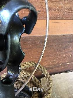 Antique Myers Hay Trolley Pulley Farm Barn Cast Iron Tool Pat'd 1884