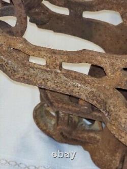 Antique Myers O. K. Unloader H-424 Barn Hay Trolley Carrier Pulley Cast Iron