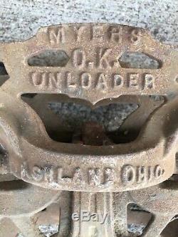 Antique Myers OK Hay Trolley Unloader Vintage Farm Collectible 100% Complete