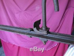 Antique Myers OK Unloader Hay Trolley with pulley trip stop track rope splice