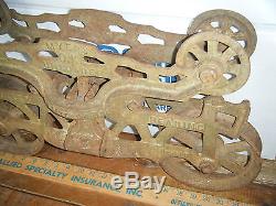 Antique Myers Ok Unloader Hay Barn Trolley Swivel Track Rollers Ashland
