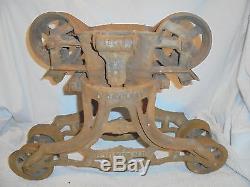 Antique Myers Ok unloader barn hay trolley carrier cast iron