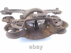 Antique Myers Unloader H-321 Barn Hay Trolley Carrier Pulley Cast Iron