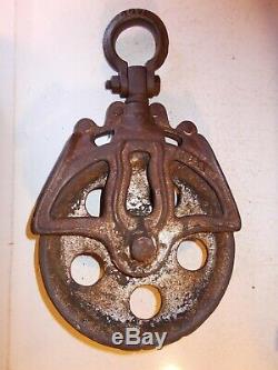 Antique NEY Hay Trolley Carrier Unloader Barn Decor Light with Drop Pulley