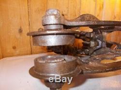 Antique NEY Hay Trolley Carrier Unloader Barn Decor Light with Drop Pulley