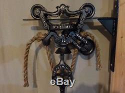 Antique NEY Hay Trolley with Center Drop Pulley with oil rubbed bronze finish