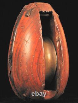 Antique Nautical Block Tackle Heavy Duty Bronze Pulley Maritime Large 8 Seaside