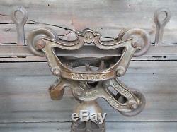 Antique Original Ney Hay Trolley Rustic Decor Complete With Track And Hangers
