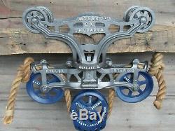 Antique Original Restored F. E Myers Hay Trolley Rustic Decor Barn Farm Light