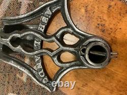 Antique Ornate Vintage Cast Iron Wood Barn Pulley