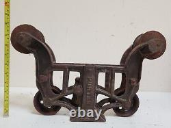 Antique Porter Cast Iron Hay Carrier Trolley Barn Farm Ranch Architecture 17W