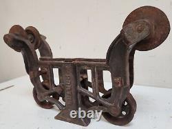 Antique Porter Cast Iron Hay Carrier Trolley Barn Farm Ranch Architecture 17W