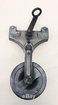 Antique Primitive Folk Art Collectible Tools Industrial Pulley Hook Steampunk