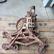 Antique Primitive Ney Cast Iron Farm Hay Timber Trolley Carrier Unloader