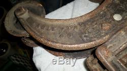 Antique Rare Eagle Fork Cast Iron Hay Barn Trolley Unloader Carrier Farm Pulley