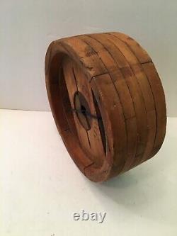 Antique Reeves Split-Wood Pulley 12 Diameter