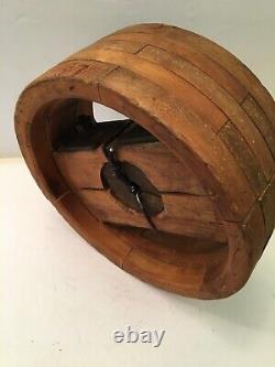 Antique Reeves Split-Wood Pulley 12 Diameter