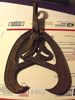 Antique Rogers & Nellis Hay Mow Rafter Grapple Patented March 1870 Cast Iron