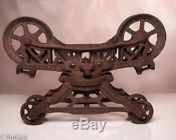 Antique Rustic Salvage Clover Leaf Hay Trolley Unloader 1903 Reclaimed Steampunk