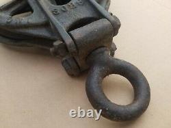 Antique Sauerman Brothers Industrial 21 Pulley, H624,12 wheel, Chicago, USA