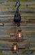 Antique Starline Cast Iron Block & Tackle Pulley Pendant Light Lamp Industrial