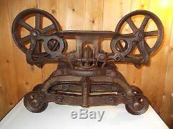 Antique Starline No. 493A Unloader Hay Barn Trolley Carrier Cast Iron