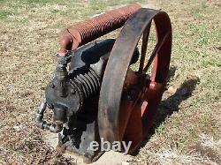 Antique US Co. Air Compressor Flat Belt Hit Miss Cleveland, O