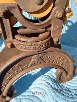Antique Vintage Cast Iron Eagle Mfg. Co Patd Nov 20,1883 Barn Hay Trolley