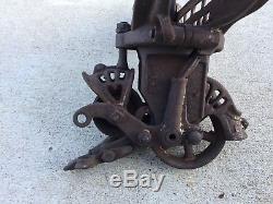 Antique Vintage Cast Iron F. E. Myers Cross Draft Hay Unloader Trolley Pulley