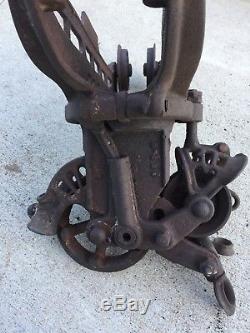 Antique Vintage Cast Iron F. E. Myers Cross Draft Hay Unloader Trolley Pulley