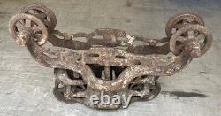 Antique Vintage Cast Iron FE Myers & Bros Co OK Hay Trolley Unloader Farm Pulley