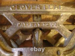 Antique Vintage Cast Iron FE Myers Cloverleaf Hay Trolley Pat1903 Farm Barn Tool